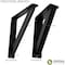 Ekena Millwork Traditional Wrought Iron Bracket, (Triple center brace), Antiqued Silver 2"W x 7 1/2"D x 10"H BKTM02X07X10TTRASV - alternate 5